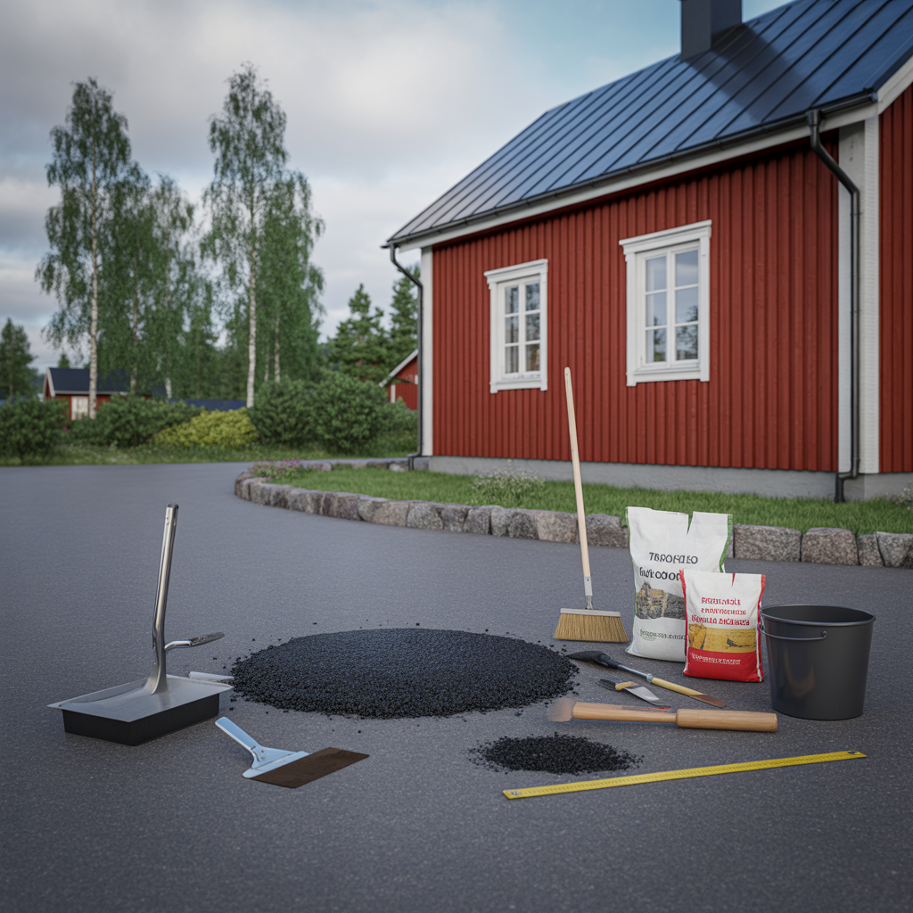 laga slaghal i asfalterad uppfart guide och kostnad